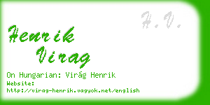 henrik virag business card