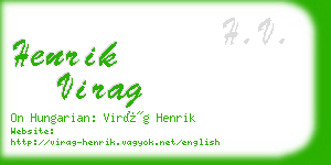 henrik virag business card